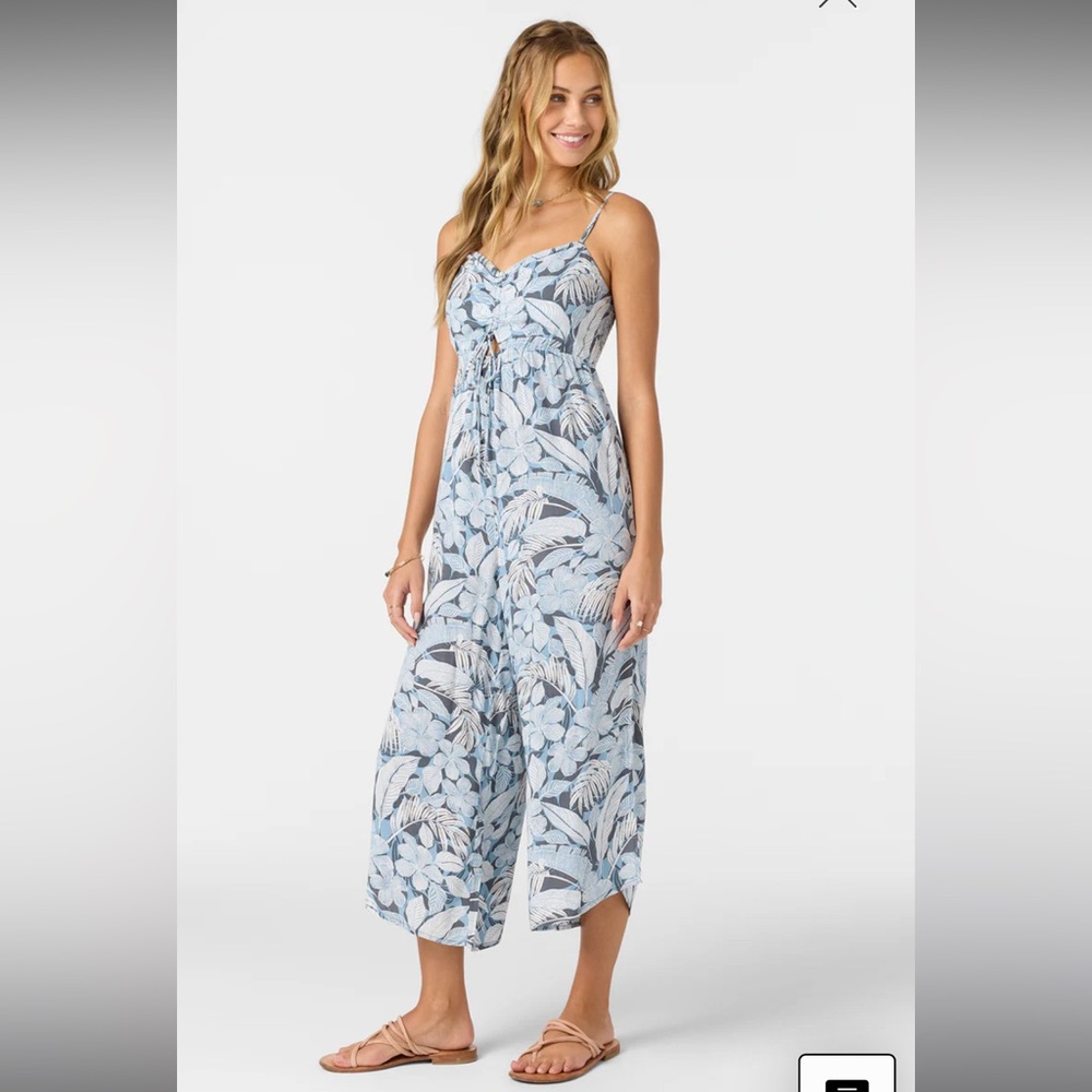 O’Neil Blue Floral Jumpsuit. Size Medium.